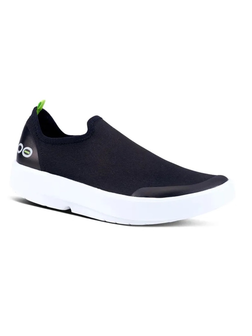 Oofos Oomg Eezee Low Slip On Shoe in Black and White size 9